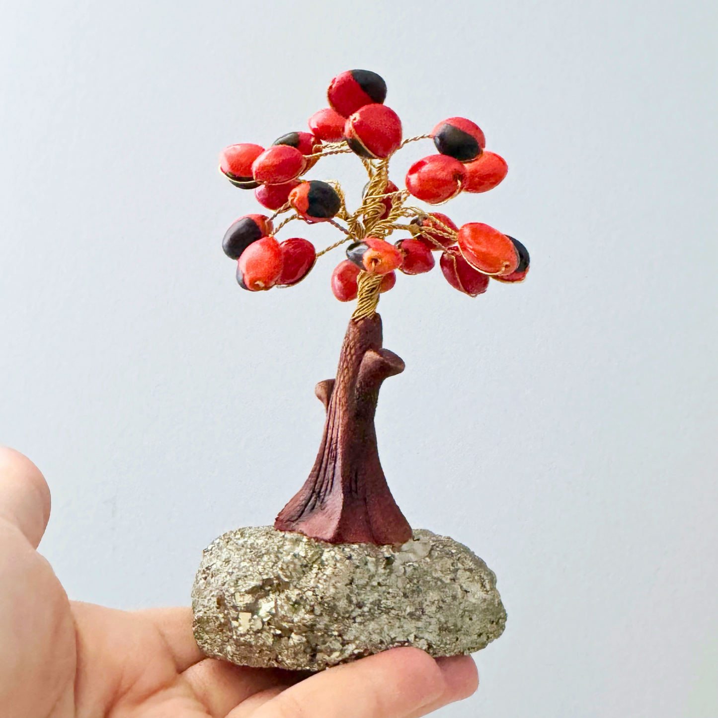 4.75” Huayruro Gem Tree with Pyrite Base