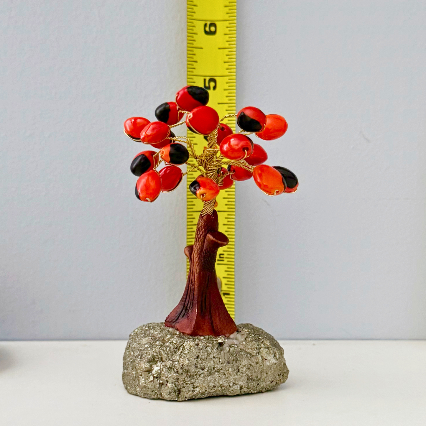 4.75” Huayruro Gem Tree with Pyrite Base