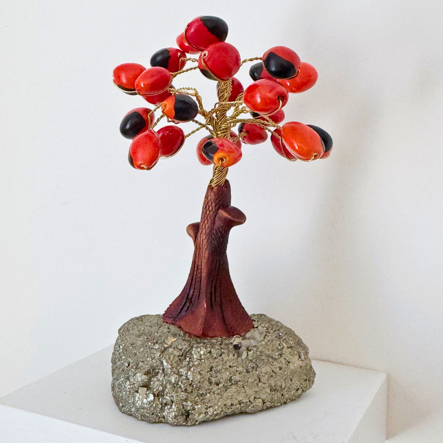 4.75” Huayruro Gem Tree with Pyrite Base