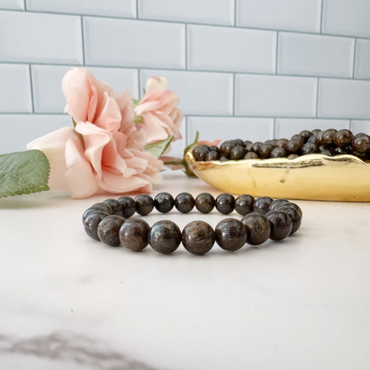 8mm Bronzite Beaded Bracelet
