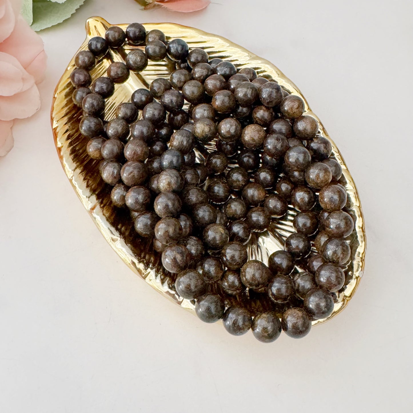 8mm Bronzite Beaded Bracelet
