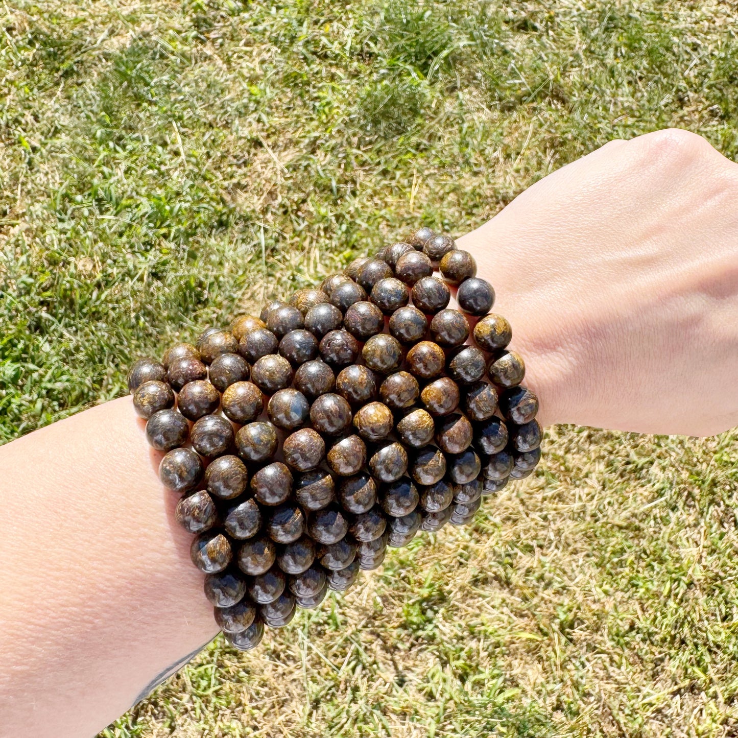 8mm Bronzite Beaded Bracelet