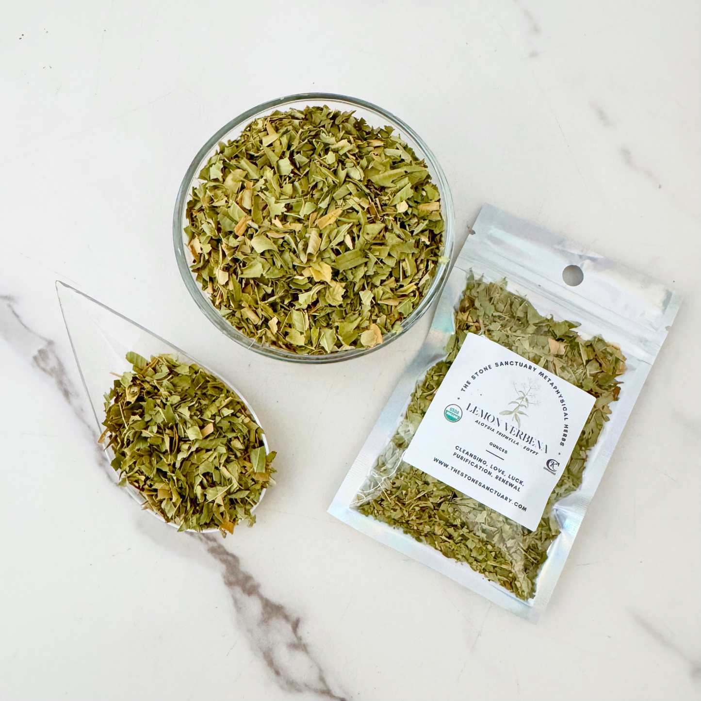 Lemon Verbena Leaf, Cut and Sifted, Organic