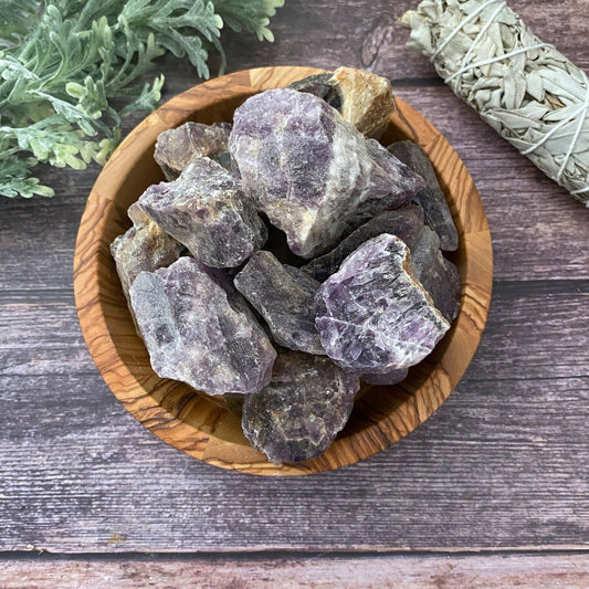 Raw Dark Amethyst Stones