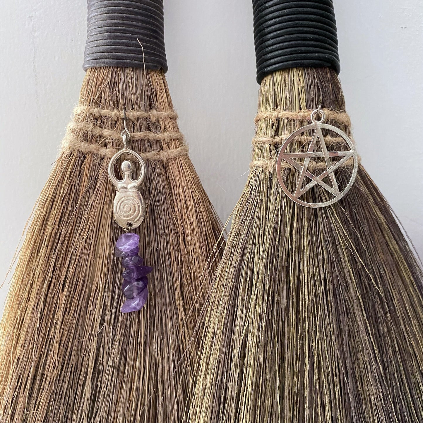 8.5" Besom - Triquetra with Green Aventurine