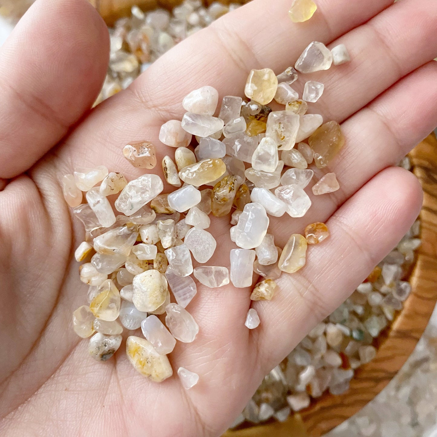 Flower Agate Crystal Chips