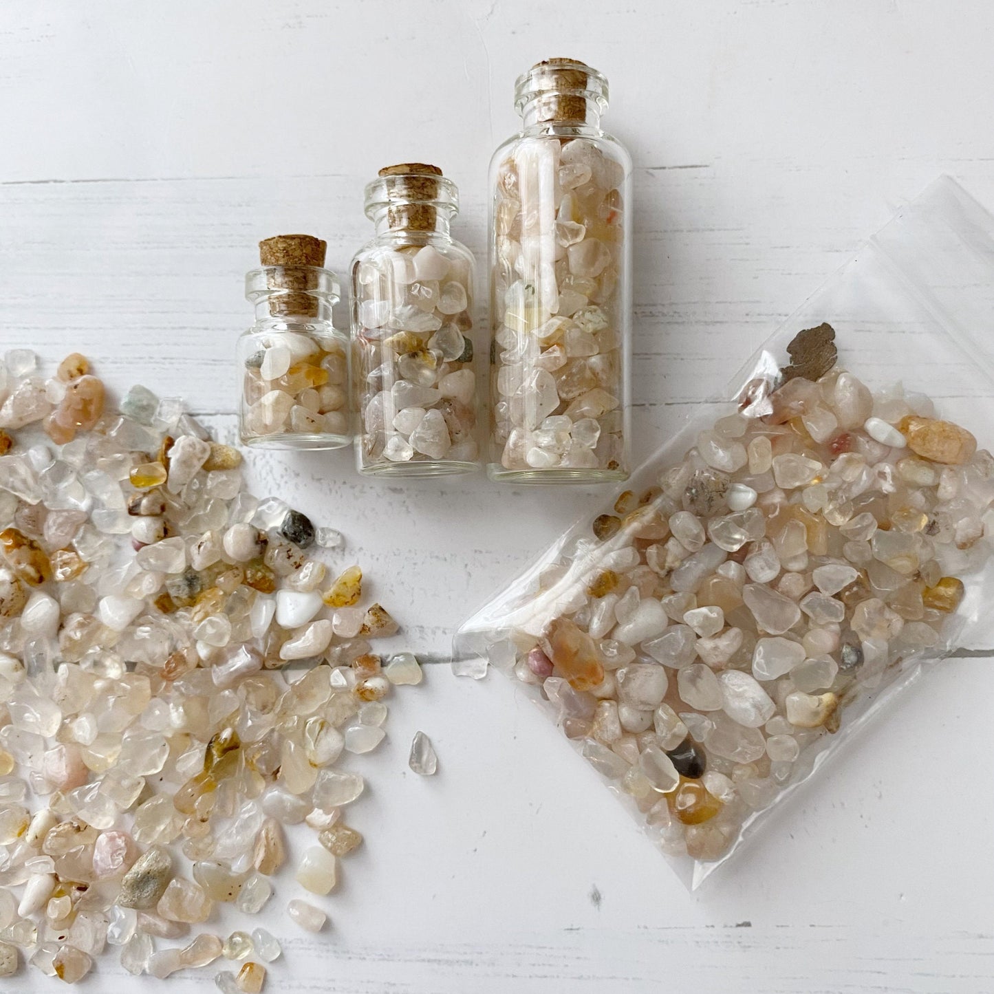 Flower Agate Crystal Chips