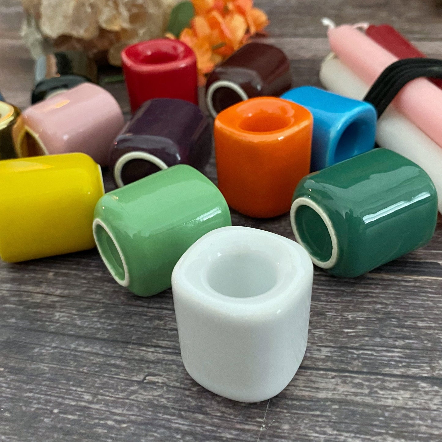 Ceramic Candle Holders for Chime Ritual Candles (14 Colors)