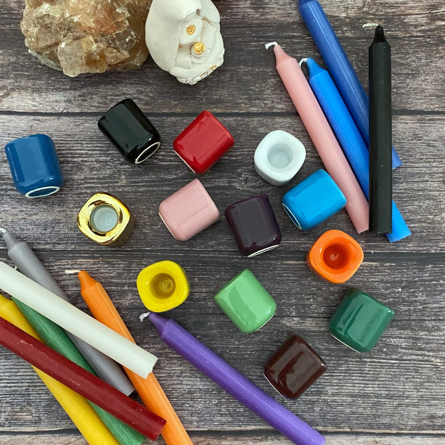 Ceramic Candle Holders for Chime Ritual Candles (14 Colors)
