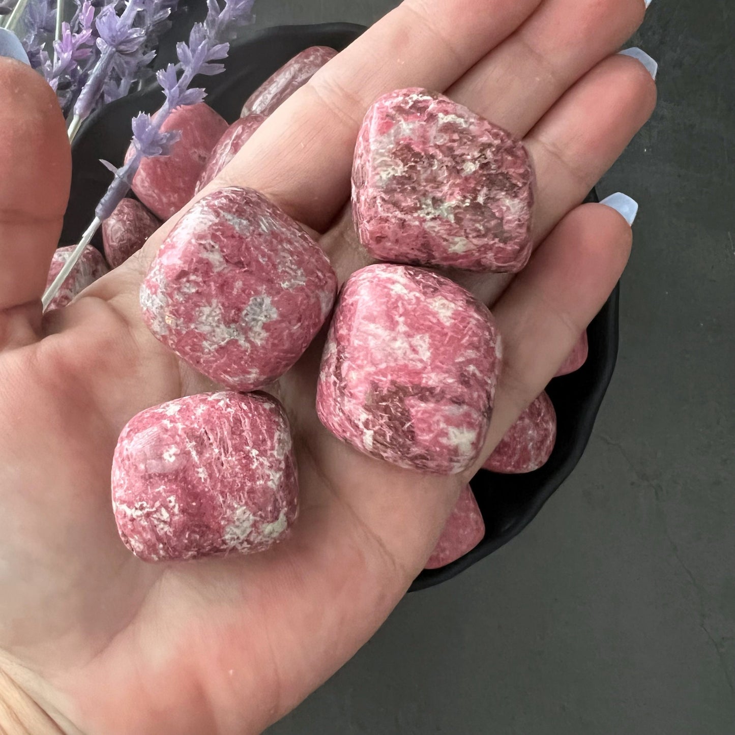Thulite Tumbled Stones