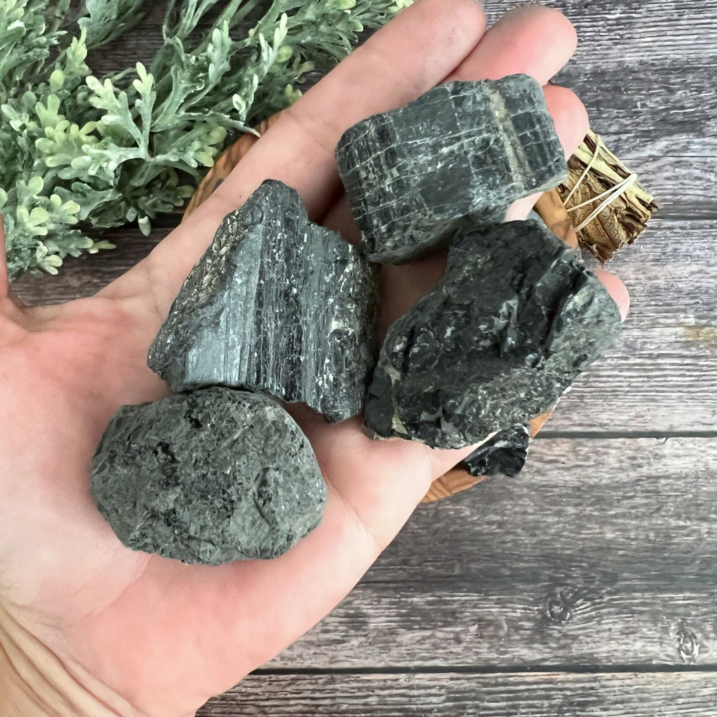Raw Black Tourmaline Stones