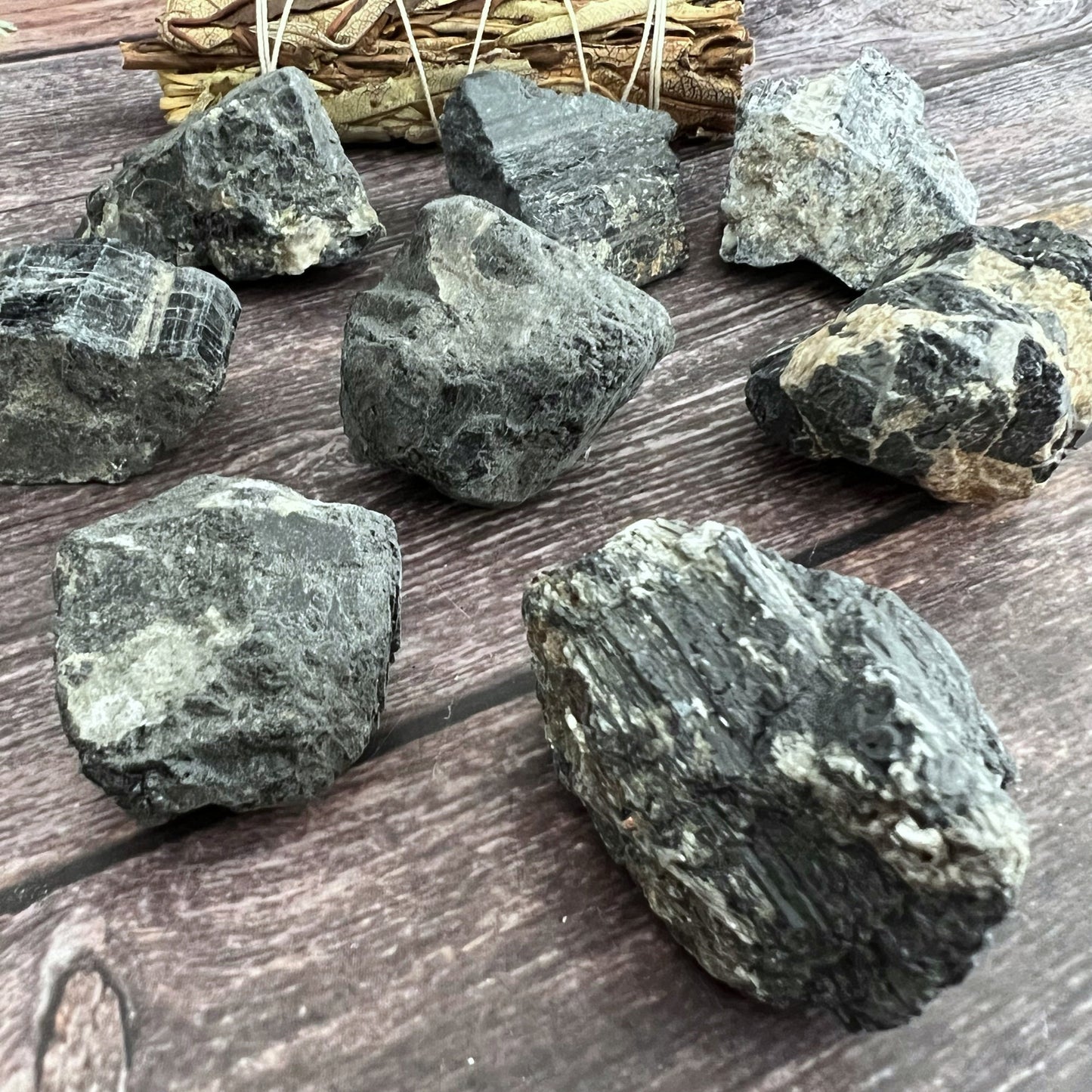 Raw Black Tourmaline Stones