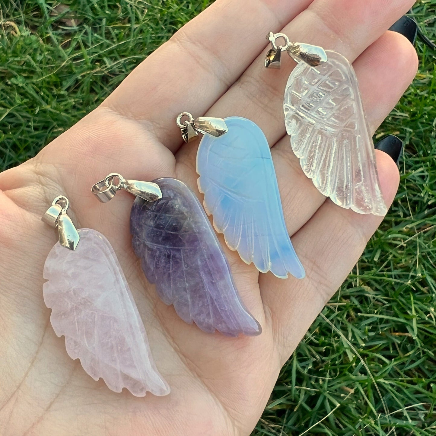 Angel Wing Crystal Pendant