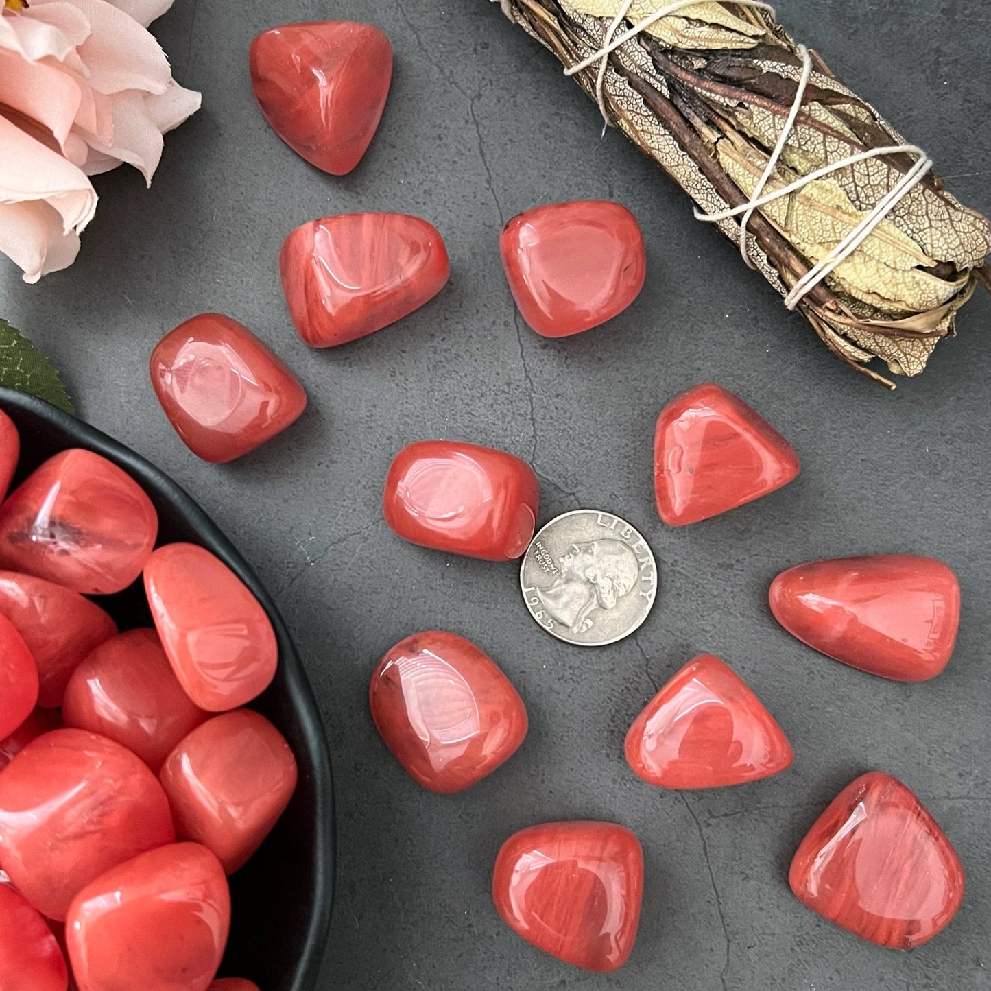 Cherry Quartz Tumbled Stones