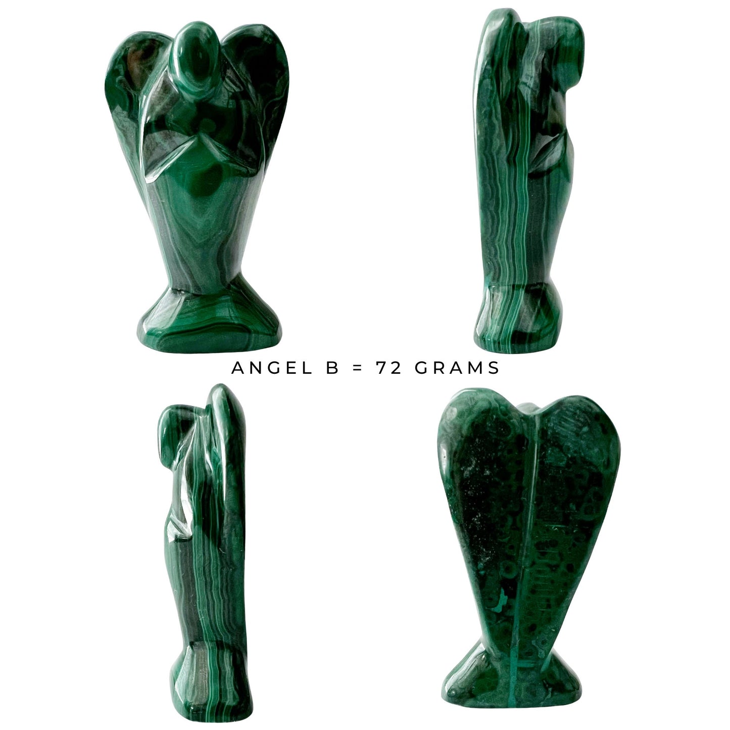 2" Genuine Malachite Angel