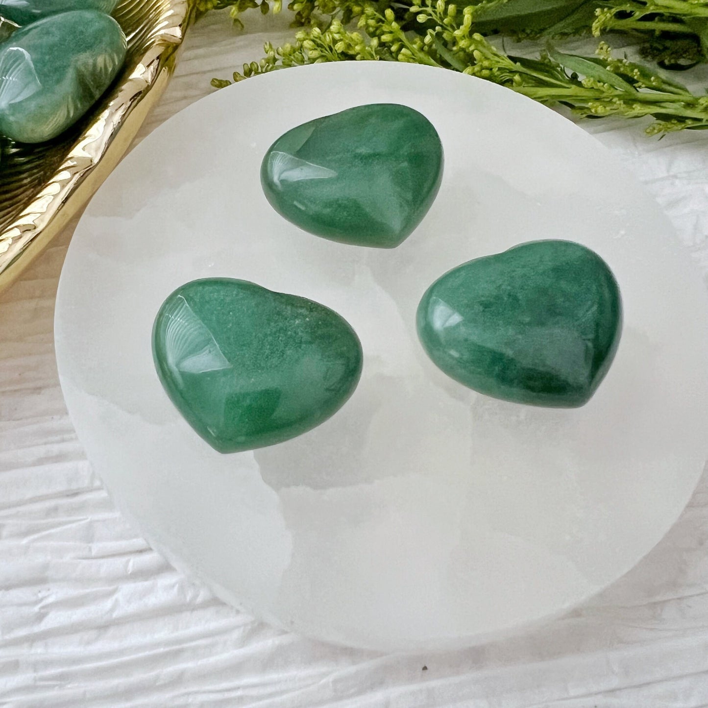 1" Mini Green Aventurine Pocket Heart