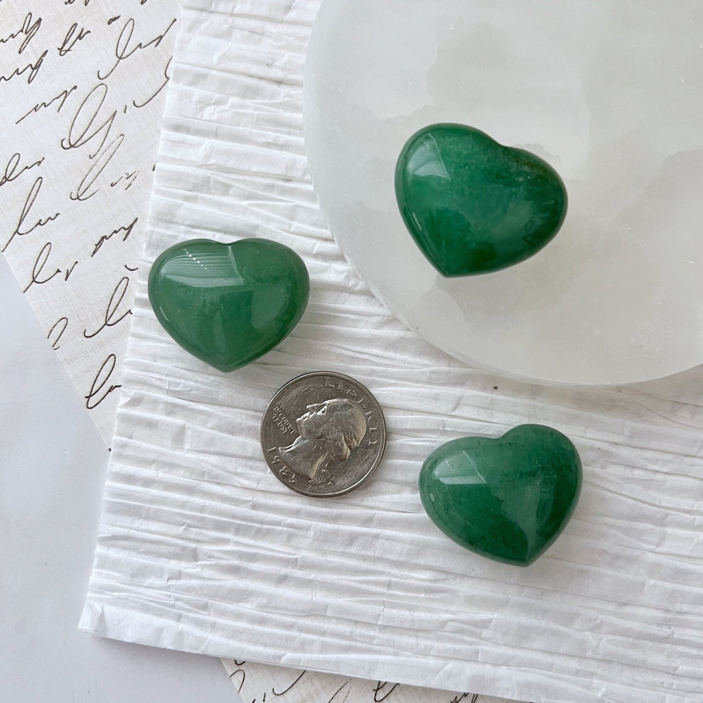 1" Mini Green Aventurine Pocket Heart