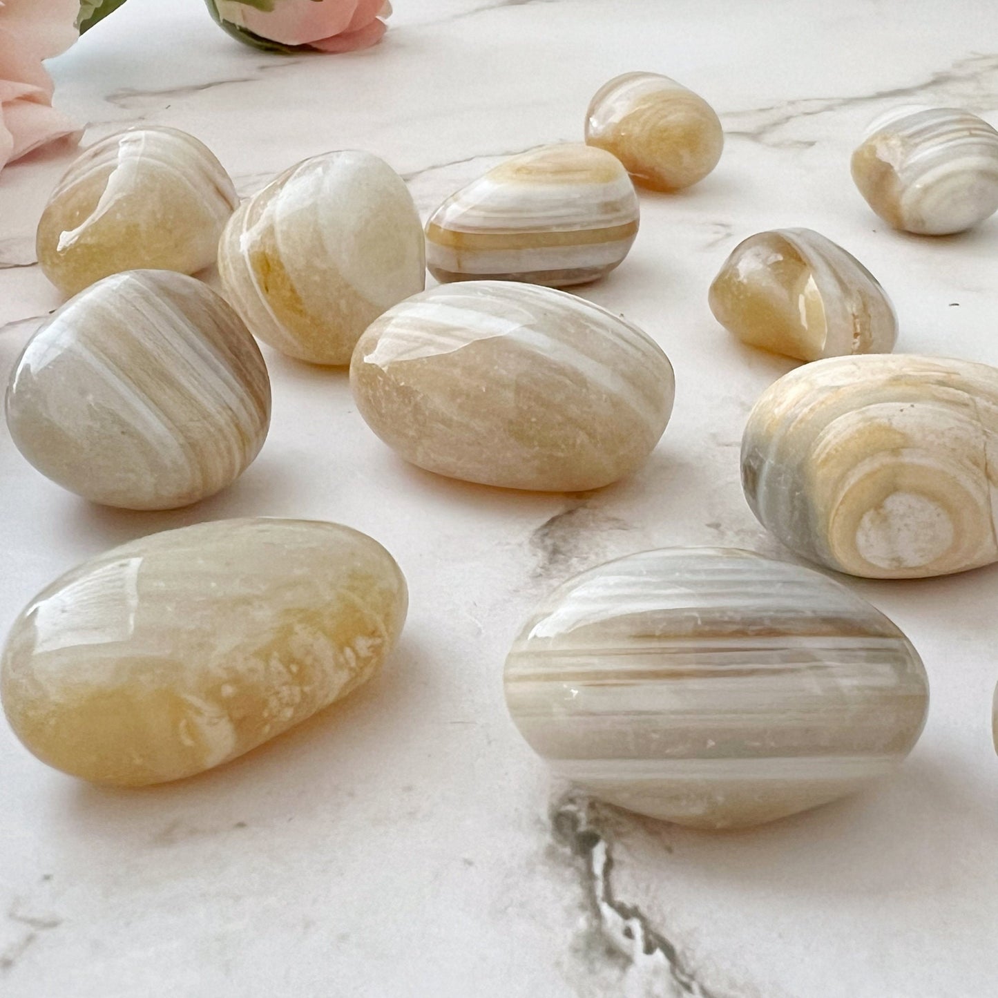 Banded Agate Tumbled Stones