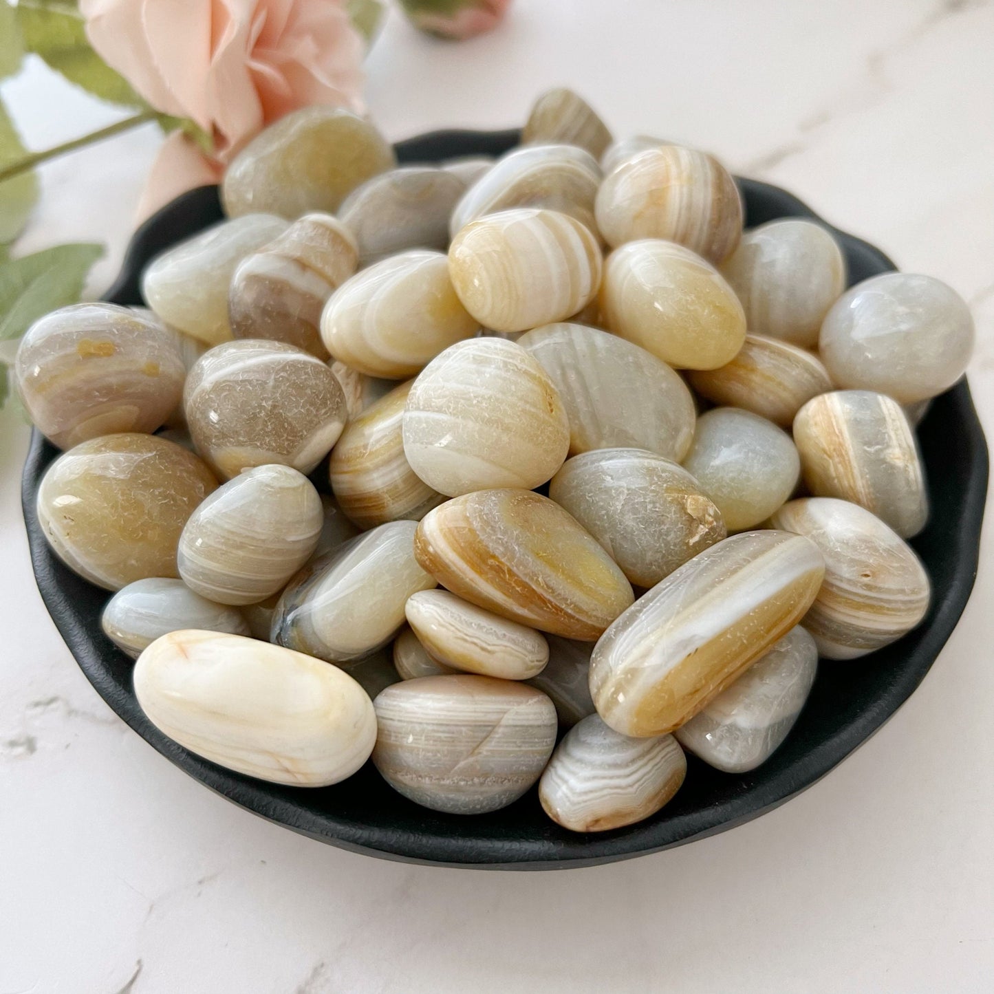 Banded Agate Tumbled Stones