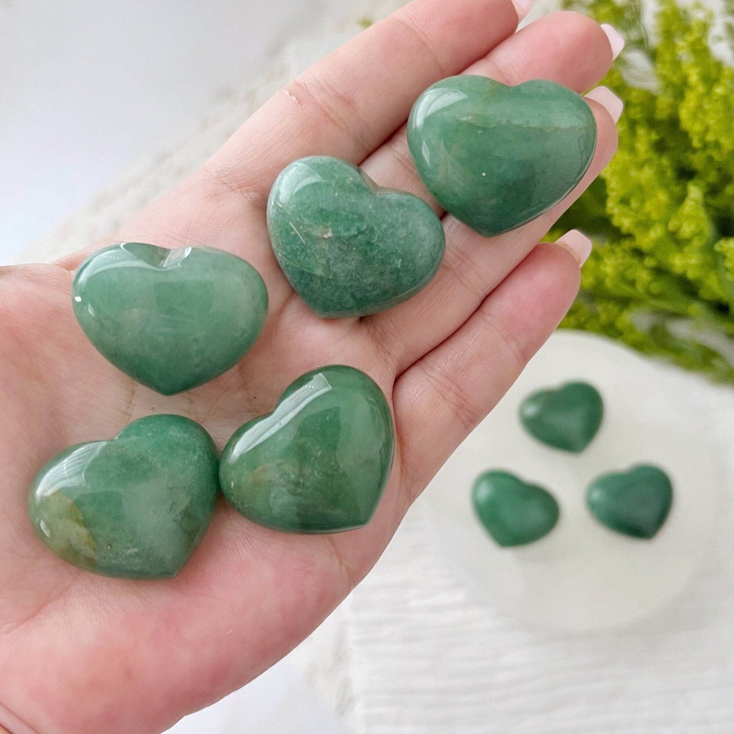 1" Mini Green Aventurine Pocket Heart