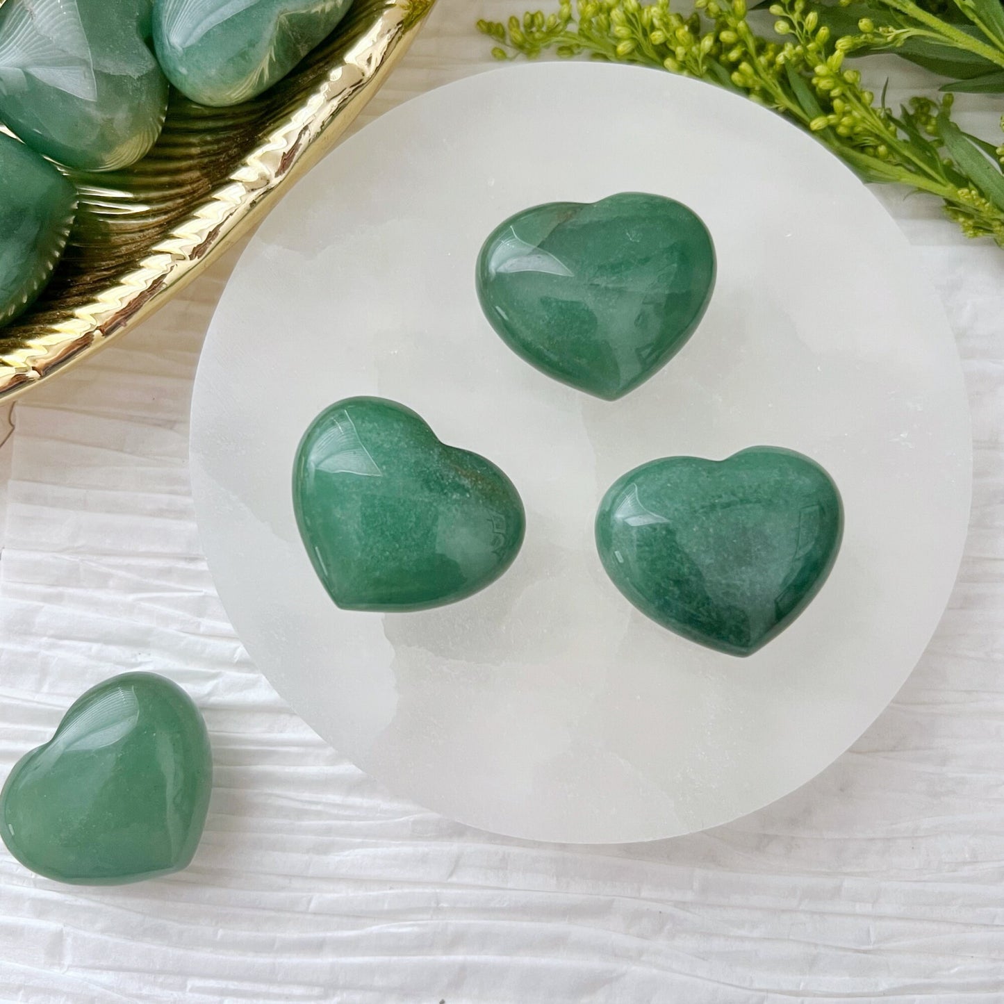 1" Mini Green Aventurine Pocket Heart