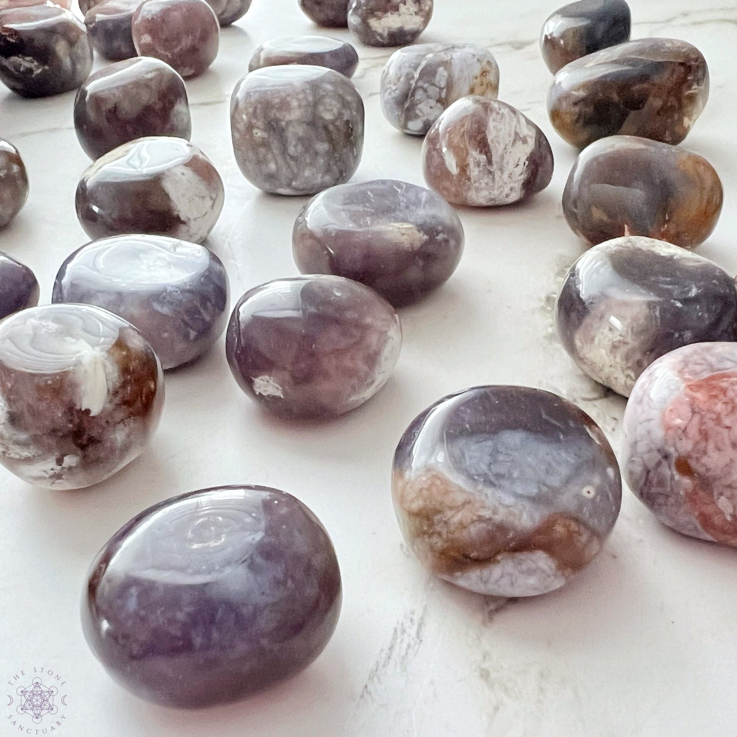 Purple Chalcedony Tumbled Stones