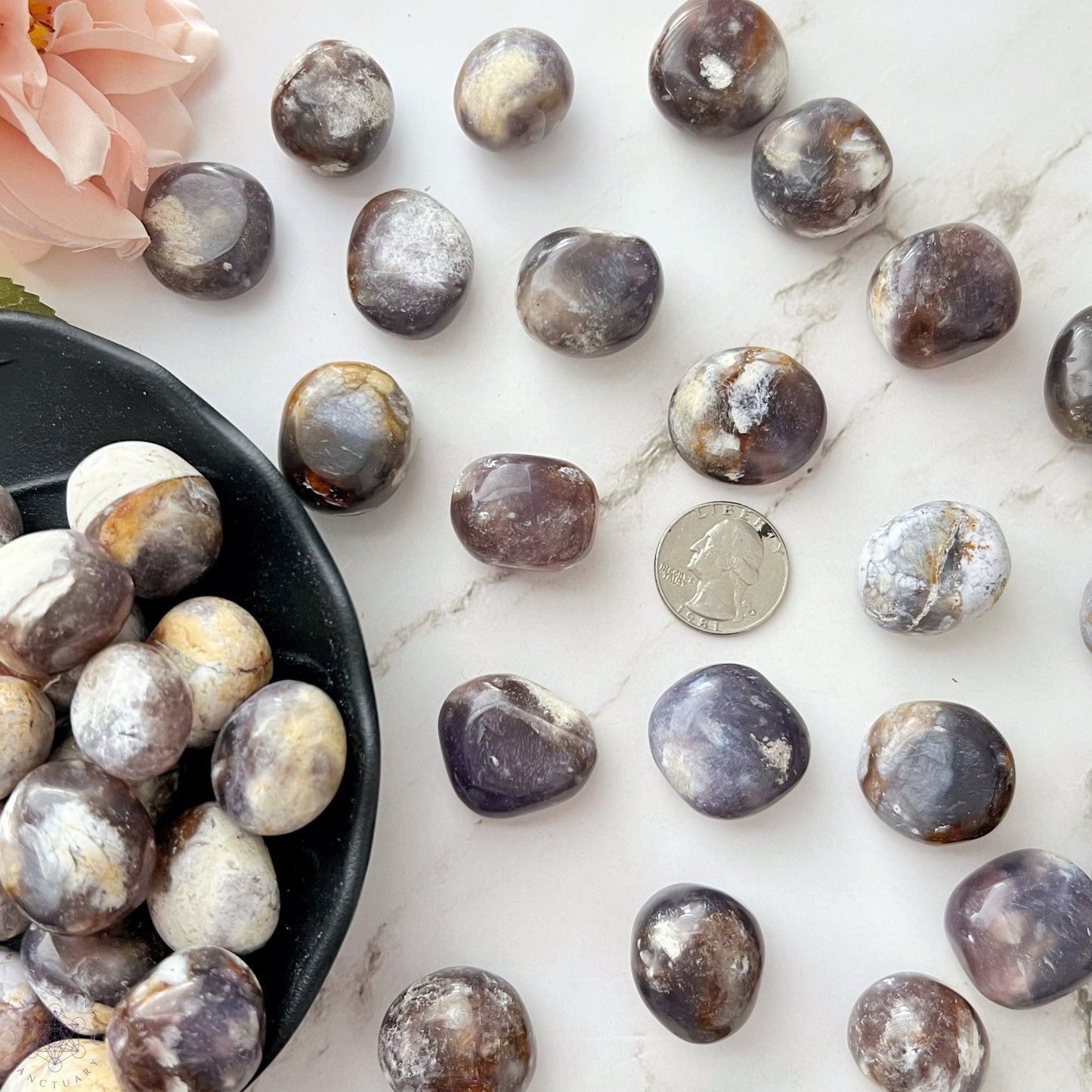 Purple Chalcedony Tumbled Stones