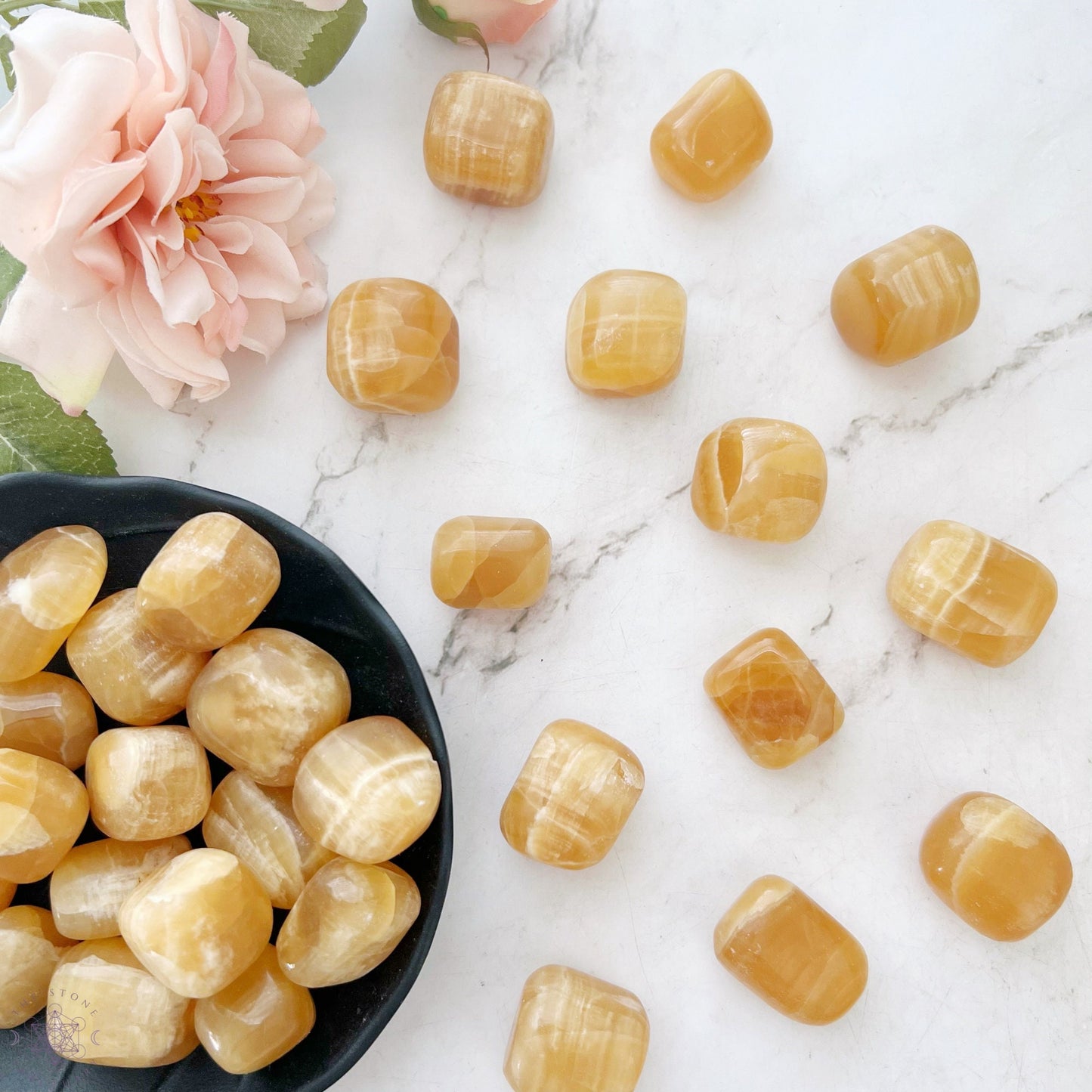 Honey Calcite Tumbled Stones