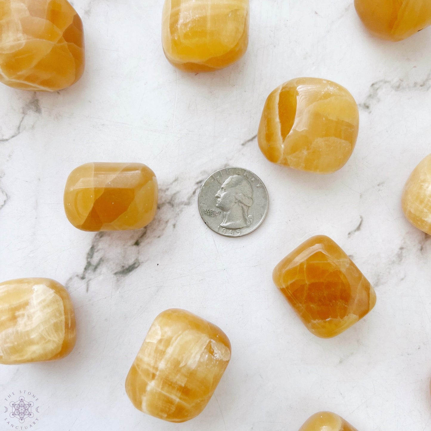 Honey Calcite Tumbled Stones