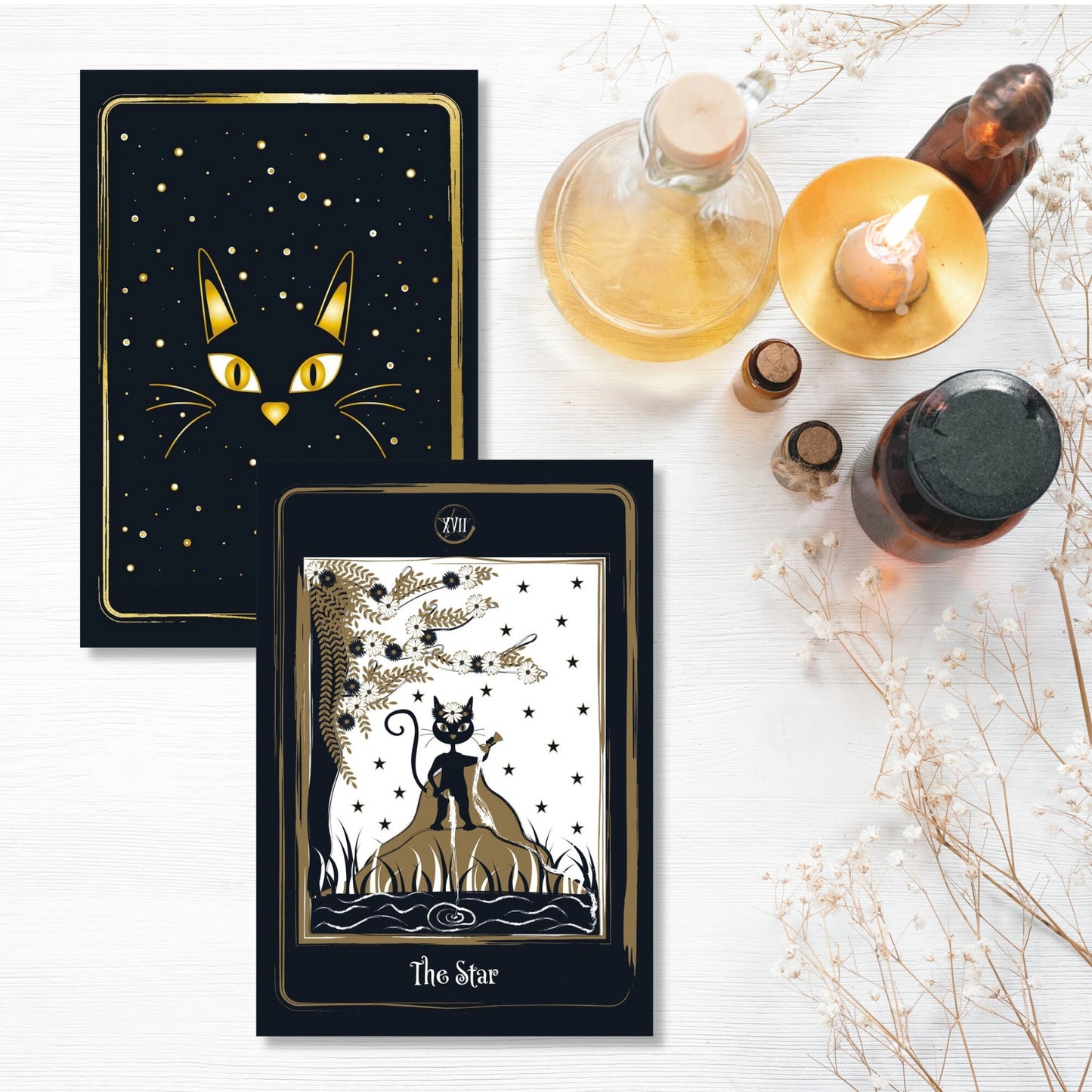 Golden Black Cat Tarot