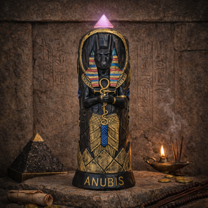 10" Polyresin Anubis LED Statue