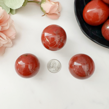 40mm Brecciated Red Jasper Sphere