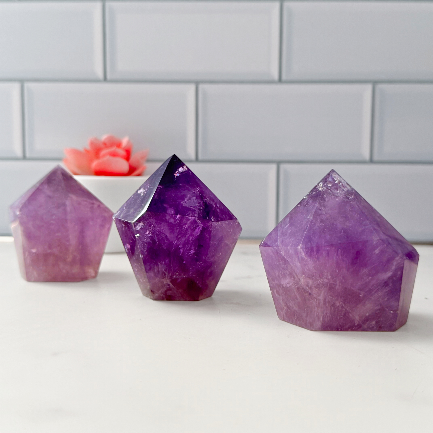 1.5-2.5" Amethyst Top Polished Point, Grade EX, Brazil