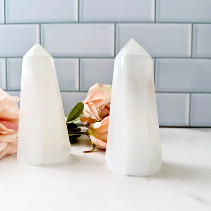 4-5" Selenite Crystal Point