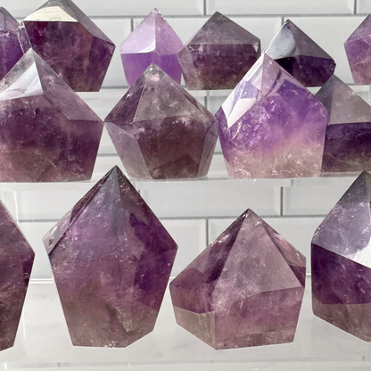 1.5-2.5" Amethyst Top Polished Point, Grade EX, Brazil