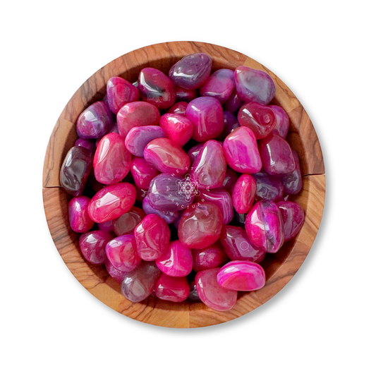 Pink Agate Tumbled Stone