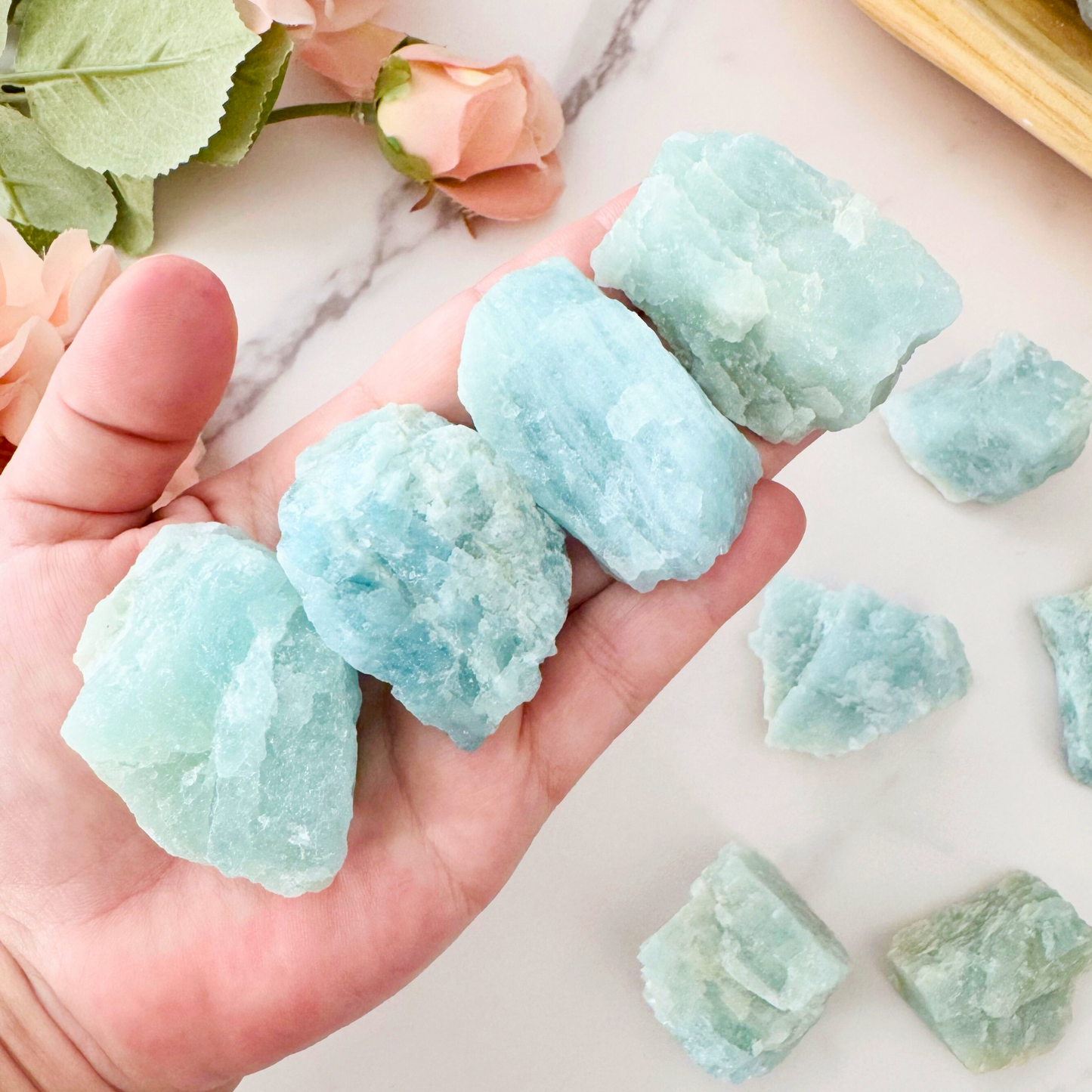 Raw Aquamarine Stones