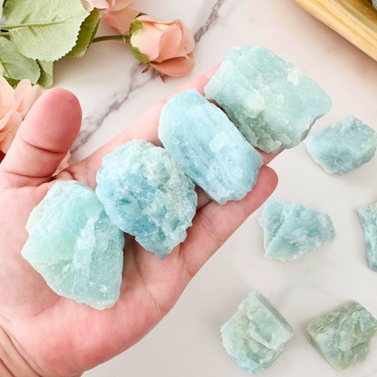 Raw Aquamarine Stones