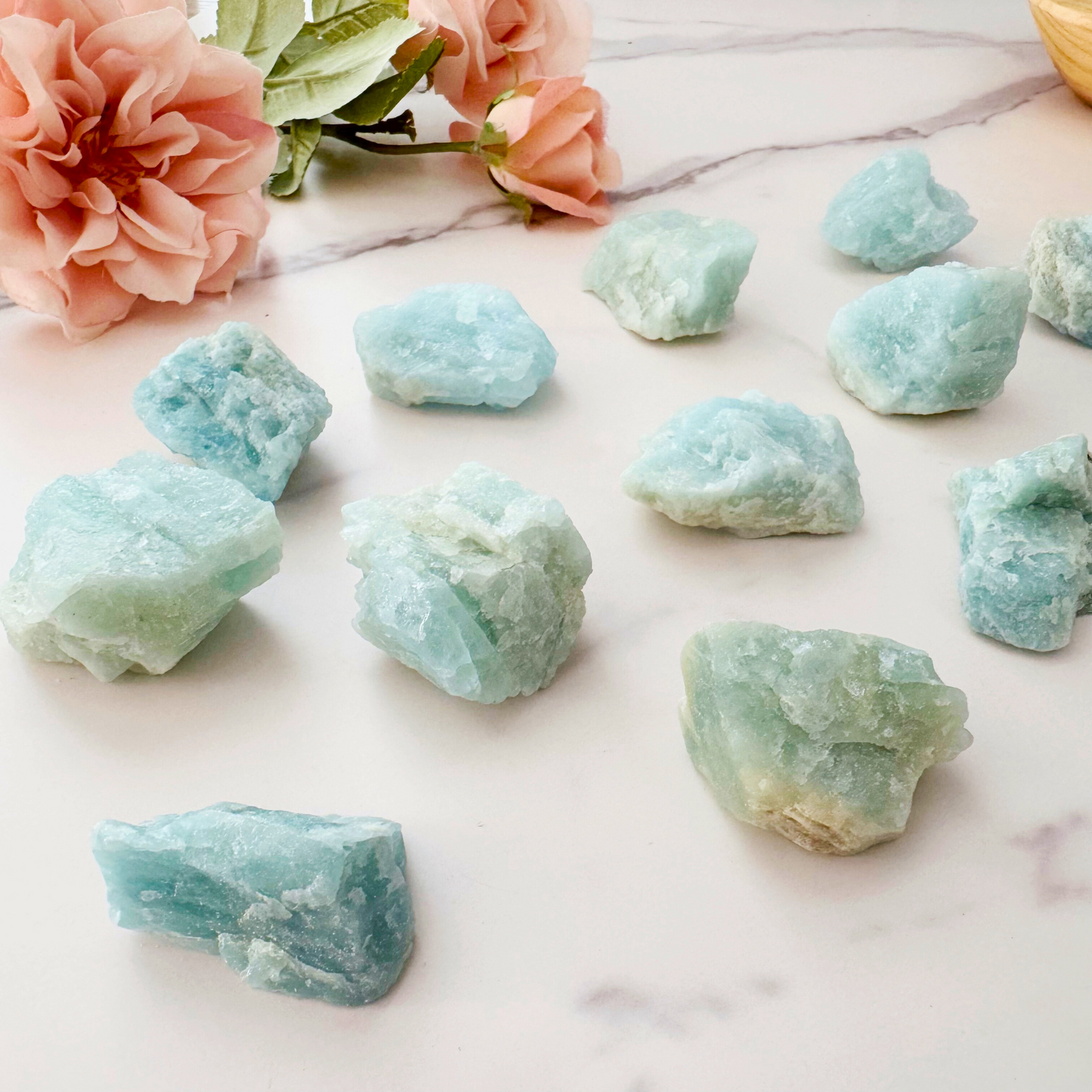 Raw Aquamarine Stones