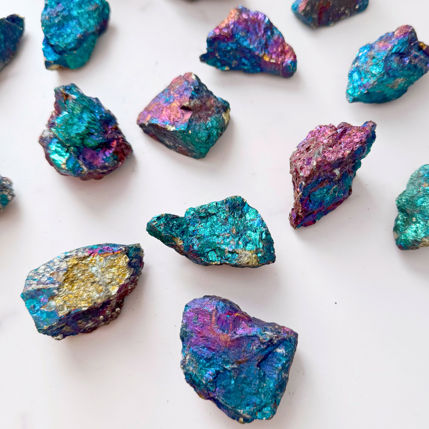 Raw Chalcopyrite Peacock Ore Stones