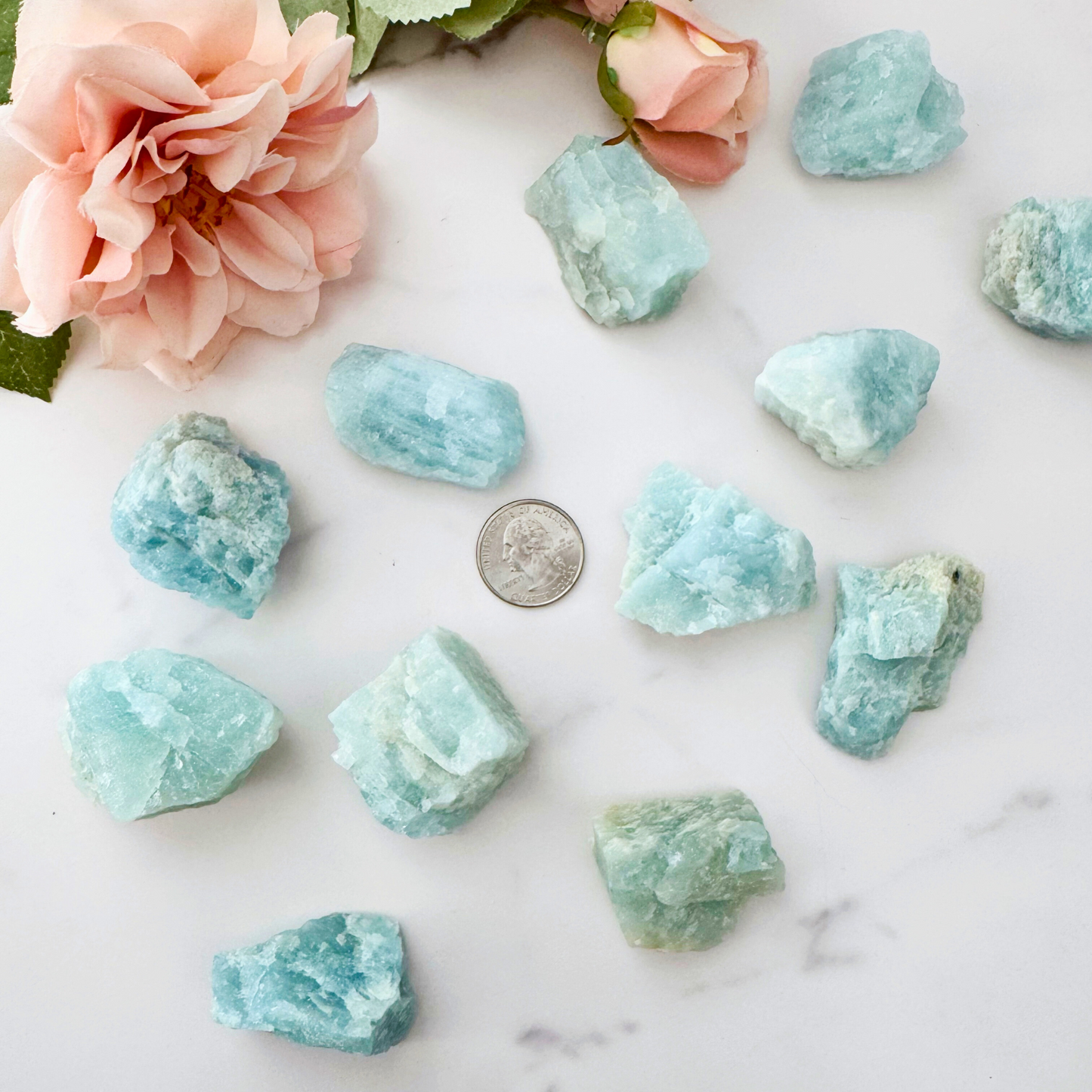 Raw Aquamarine Stones