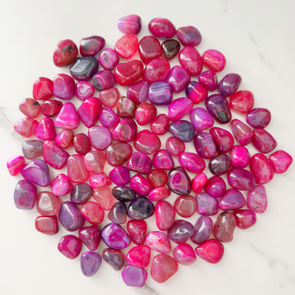 Pink Agate Tumbled Stone