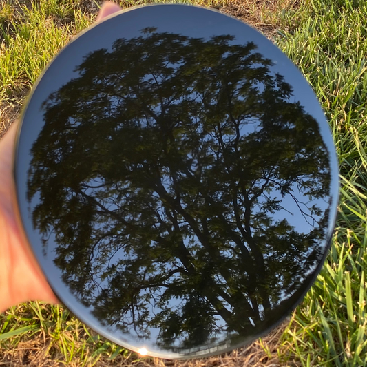 6" Black Obsidian Scrying Mirror