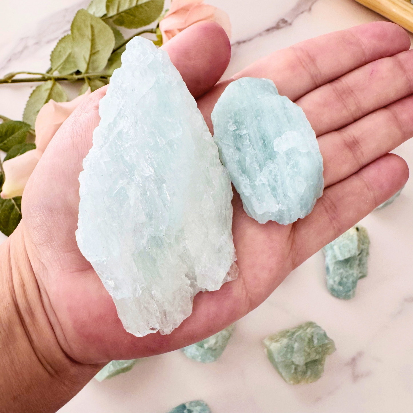 Raw Aquamarine Stones