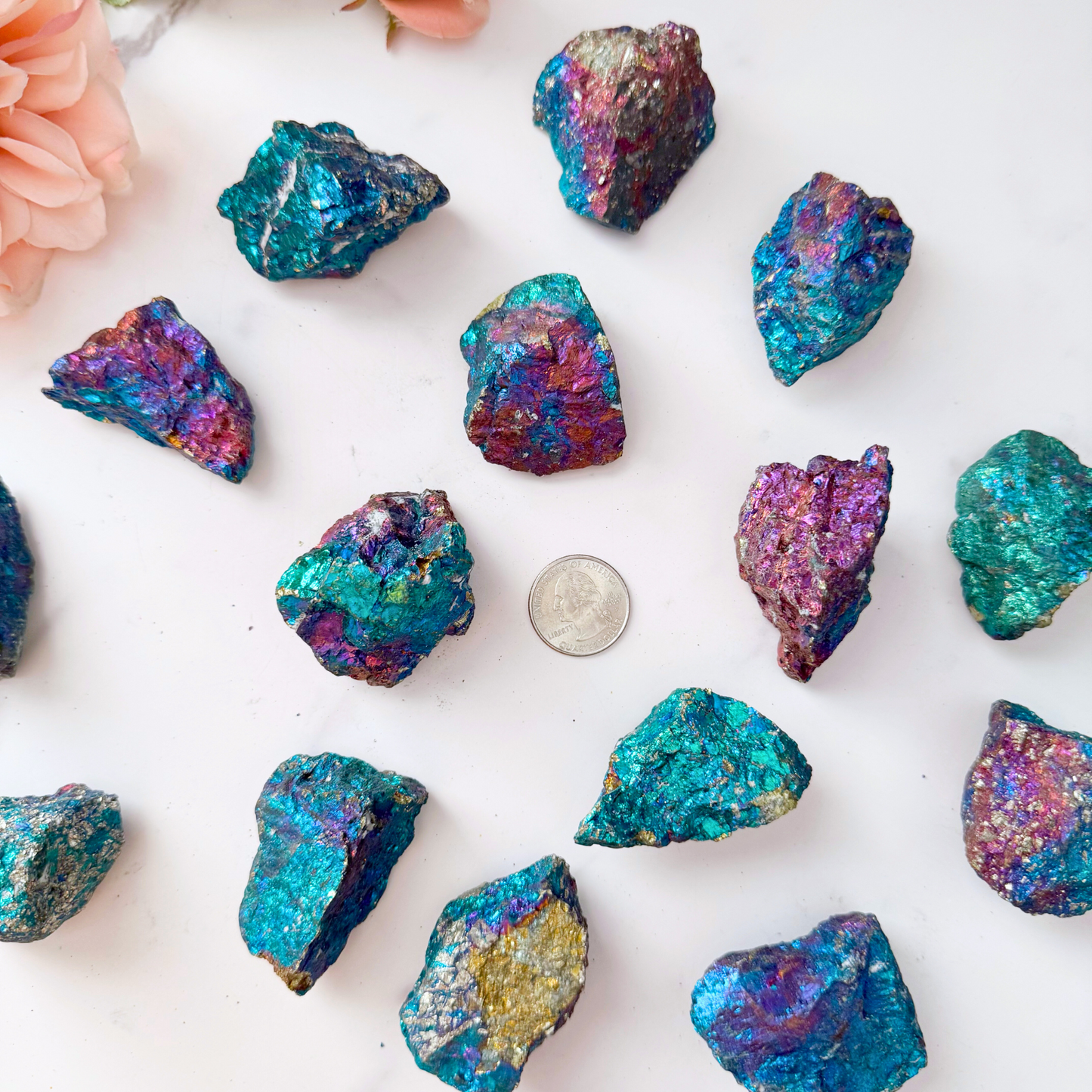Raw Chalcopyrite Peacock Ore Stones