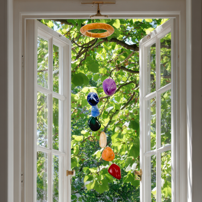 Seven Stone Chakra Hanging Wind Chime & Mobile