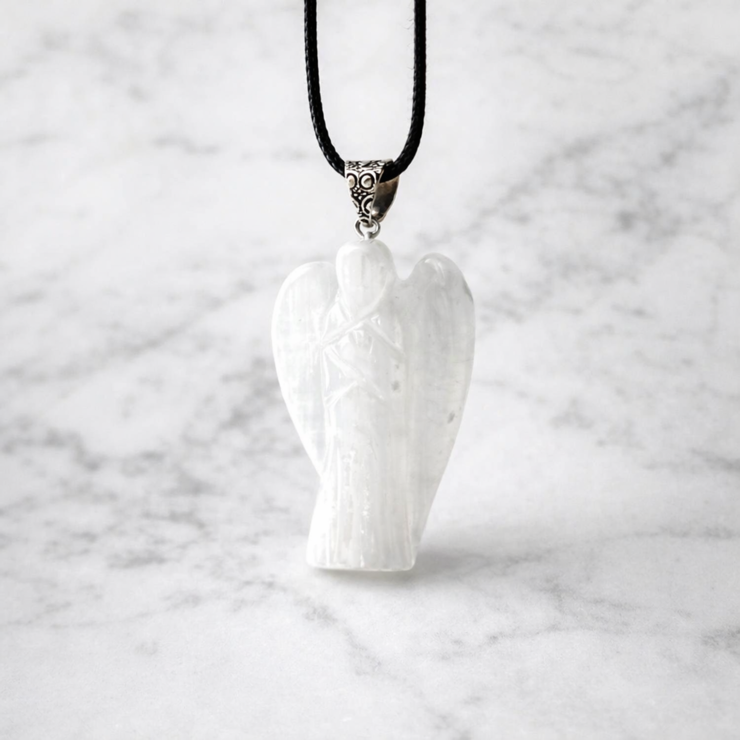 Crystal Angel Pendant Necklace
