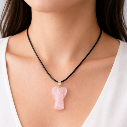 Crystal Angel Pendant Necklace