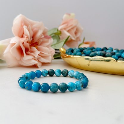 8mm Apatite Beaded Bracelet
