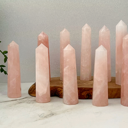 3-4" Rose Quartz Six Sided Standing Point